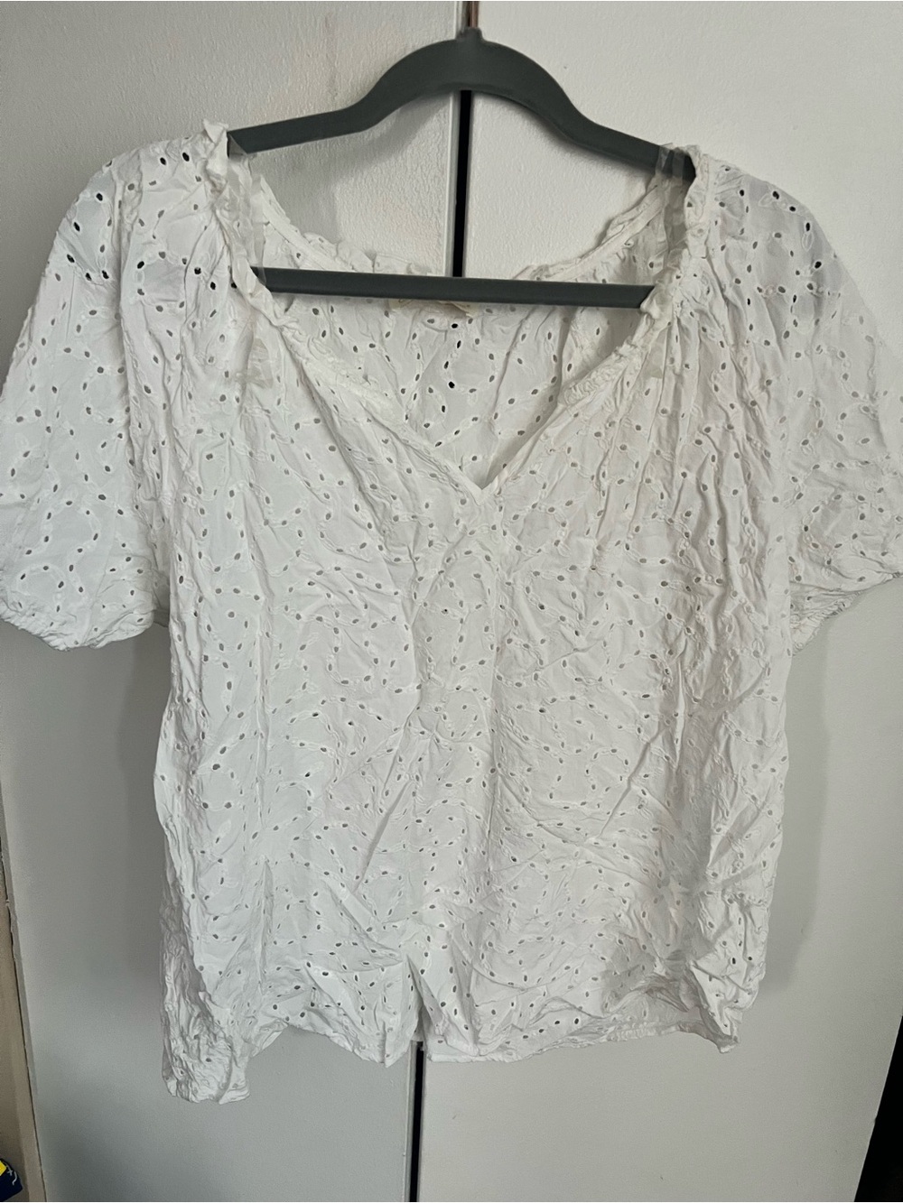 Grand & Greene White Eyelet Cotton Skirt size XL
